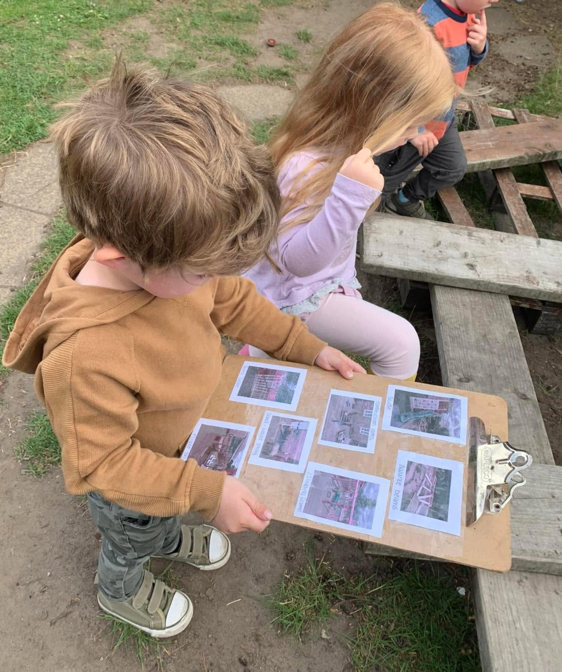 Children exploring a colourful sensory activity together