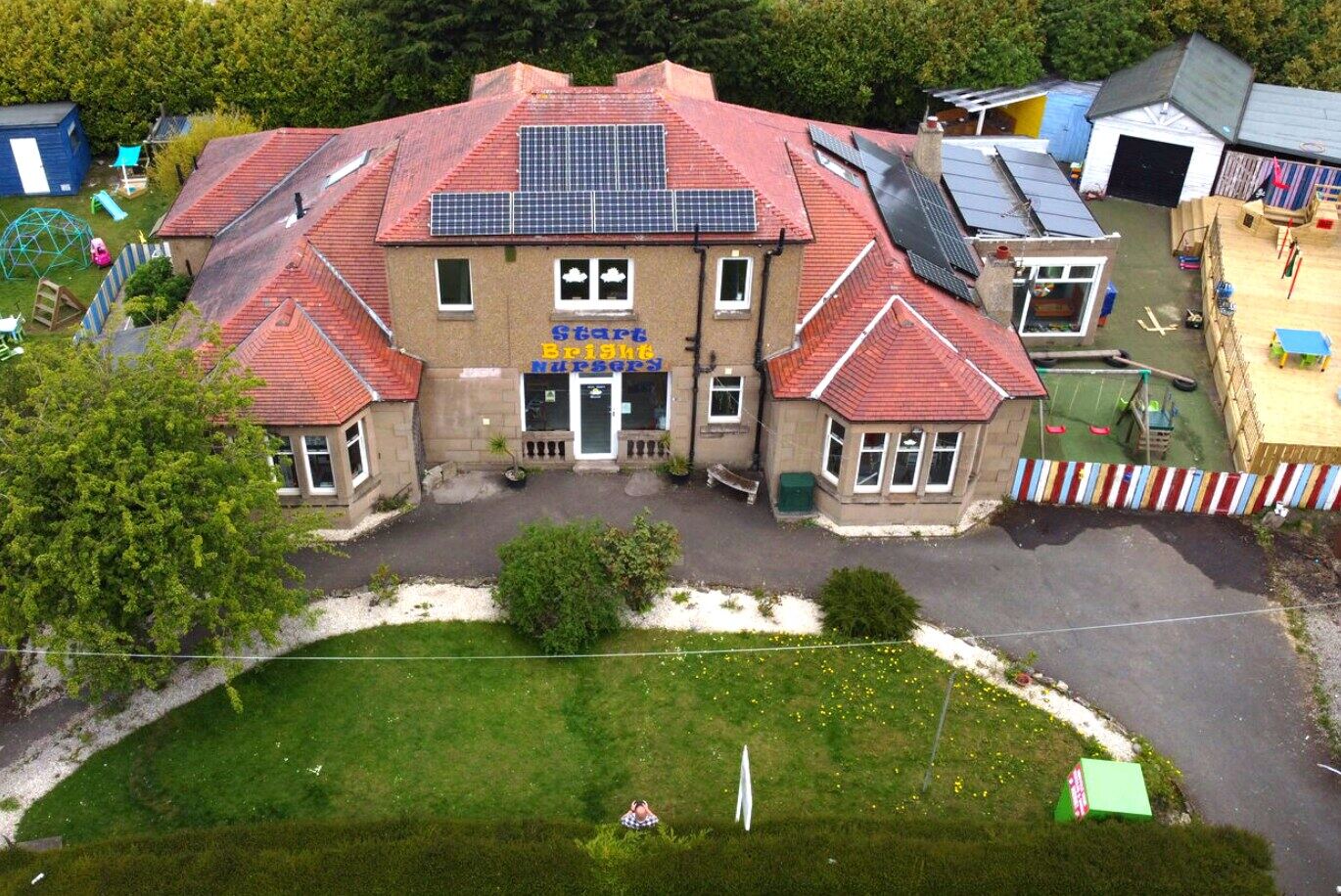 Aerial view of Start Bright Gilmerton and its gardens