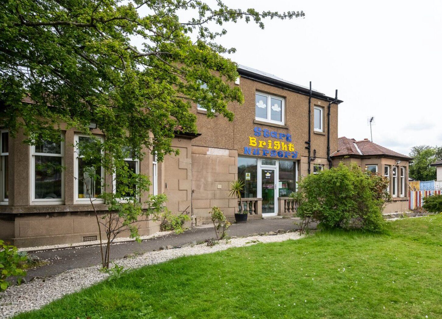 The welcoming Start Bright Gilmerton nursery entrance and garden